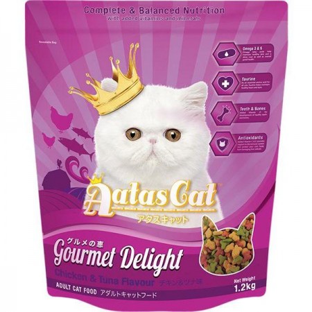 Aatas Cat Gourmet Delight Chicken & Tuna Dry Cat Food 1.2kg