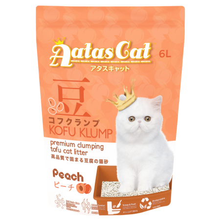 Aatas Kofu Klump Tofu Cat Litter Peach 6L