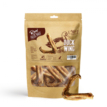 Absolute Bites Raw Freeze Dried Duck Wing Dog Treats 70g