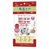 Aixia Miaw Miaw Creamy Tuna  (Hairball Control) 15g x 4's (5 Packs)