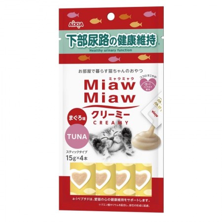 Aixia Miaw Miaw Creamy Tuna (Healthy Urinary Function) 15g x 4's  (6 Packs)