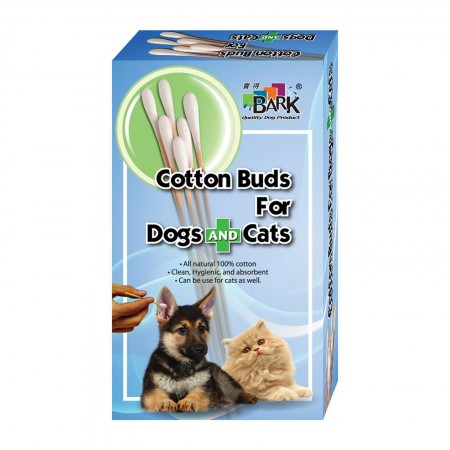 Bark Cotton Buds For Dogs And Cats (M) 50s
