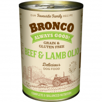 Bronco Beef & Lamb Olio Dog Wet Food 390g