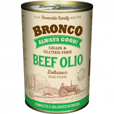 Bronco Beef Olio Dog Wet Food 390g