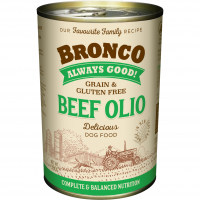 Bronco Dog Wet Food Canned Beef Olio 390g