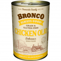 Bronco Dog Wet Food Canned Chicken Olio 390g (12 cans)