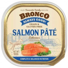 Bronco Dog Wet Food Grain Free Salmon Pate Tray 100g