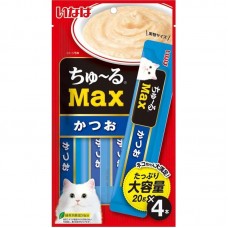 Ciao Churu Max Katsuo with Added Vitamin and Green Tea Extract for Cats 20g x 4pcs (3 Packs)