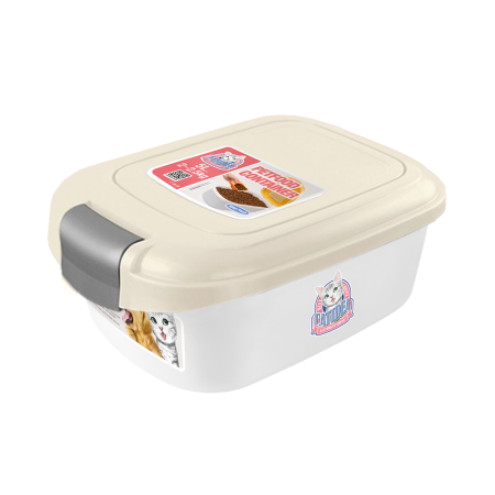 Catidea Luxury Single Open Cream Petfood Container 2kg