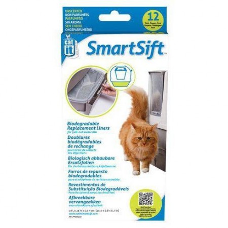 Catit Cat Litter Box SmartSift Biodegradable Base Replacement Liners [50541] - 12 liners/pack