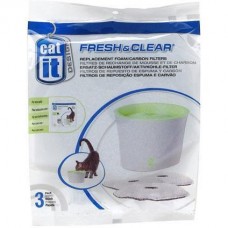 Catit Fresh & Clear Replacement Foam / Carbon Filters 3 Pack