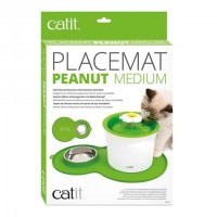 Catit Pet Water Drinking Fountain Flower Series Peanut Placemat (M) Green