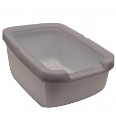 Catit Rimmed Cat Pan Warm Grey