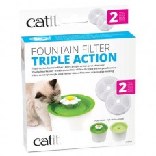 Catit Water Fountain Filter with Triple Action 2pcs