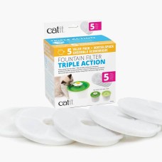 Catit Water Fountain Filter with Triple Action 5pcs