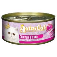 Aatas Cat Creamy Chicken & Crab Cat Canned Food 80g Carton (24 Cans)