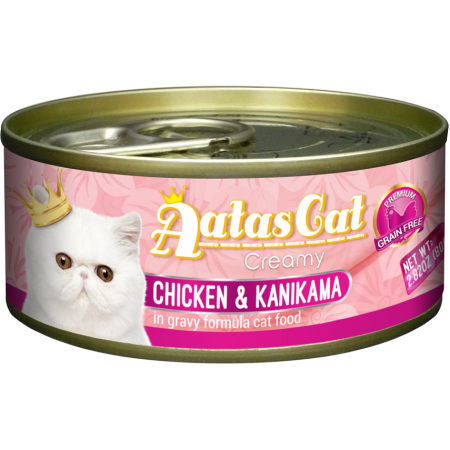 Aatas Cat Creamy Chicken & Kanikama Cat Canned Food 80g