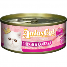 Aatas Cat Creamy Chicken & Kanikama Cat Canned Food 80g Carton (24 Cans)