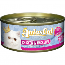 Aatas Cat Creamy Chicken & Mackerel Cat Canned Food 80g Carton (24 Cans)