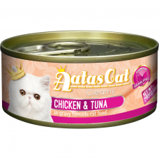 Aatas Cat Creamy Chicken & Tuna Cat Canned Food 80g Carton (24 Cans)