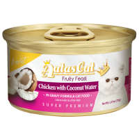 Aatas Cat Finest Fruity Feast Chicken with Coconut Water in Gravy Cat Canned Food 70g Carton (24 Cans)