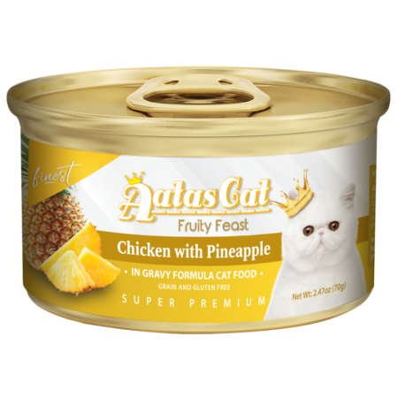 Aatas Cat Finest Fruity Feast Chicken with Pineapple in Gravy Cat Canned Food 70g