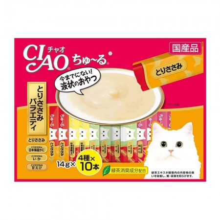 Ciao Chu ru Chic Fillet Variety w/Added Vitamin & Green Tea Extract 14g x 40pcs X2