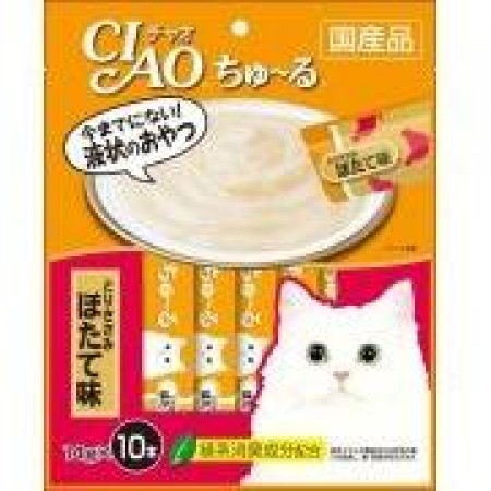 Ciao Chu ru Chicken Fillet Scallop with Added Vitamin and Green Tea Extract 14g x 10pcs (2 Packs)