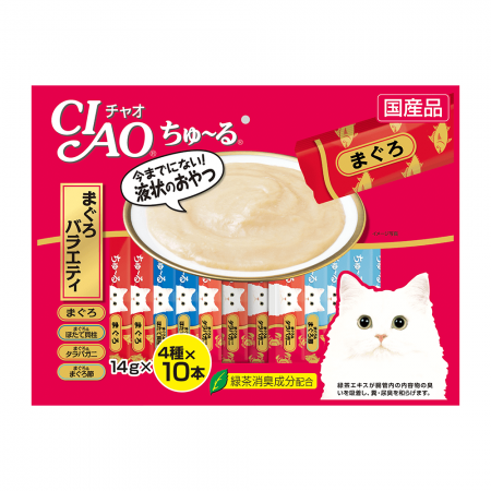 Ciao Chu ru Tuna Variety w/Added Vitamin & Green Tea Extract 14g x 40pcs (I) X2