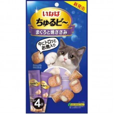 Ciao Churu Bee Grilled Chicken & Maguro Bite Sized Snack with Creamy Churu Filling 10g x 3pcs (3 Packs)