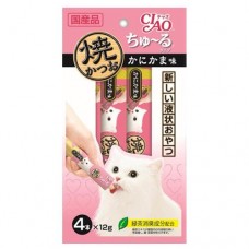Ciao Grilled Tuna Chu ru Crab with Added Vitamin and Green Tea Extract 14g x 4pcs (3 Packs)