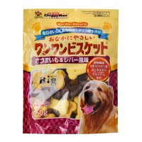 Doggyman Dog Treats Wan Wan Big Biscuit  With Sweet Potato & Chicken Liver Dog Treat 450g