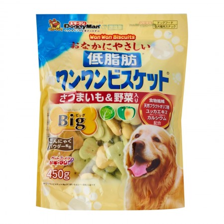 Doggyman Treat Low Fat Biscuit Big Vegetables 450g