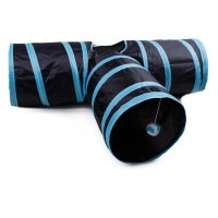 Dooee Foldable Cat Tunnel T Shape Turquoise