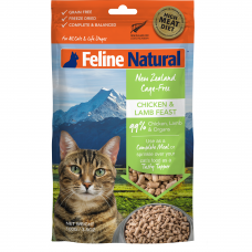 Feline Natural New Zealand Cage-Free Chicken & Lamb Feast Freeze-Dried Cat Food 100g
