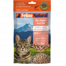 Feline Natural New Zealand Grass-Fed Lamb & King Salmon Feast Freeze-Dried Cat Food 100g