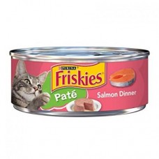 Friskies Classic Pate Salmon Dinner Classic Canned Cat Food 156g - Contains Pork