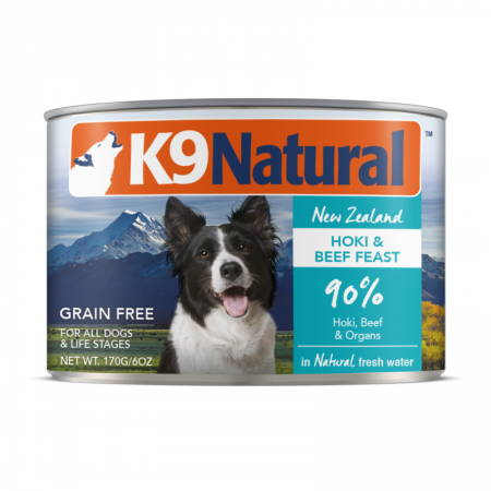 K9 Natural New Zealand Canned Food Hoki & Beef 170g (12 cans)