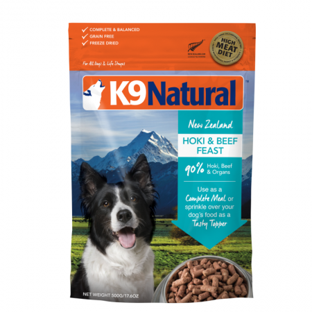 K9 Natural New Zealand Freeze Dried Food Beef & Hoki 500g