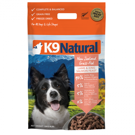 K9 Natural New Zealand Freeze Dried Food Lamb & Salmon 1.8kg