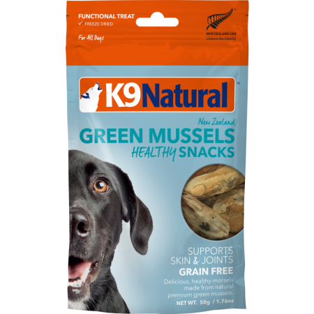 K9 Natural New Zealand Treats Healthy Snack Green Lipped Mussels 50g