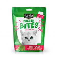 Kit Cat Breath Bites Infused with Mint Beef Flavor Cat Treats 60g (4 Packs)