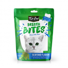 Kit Cat Breath Bites Infused with Mint Seafood Flavor Cat Treats 60g (3 Packs)