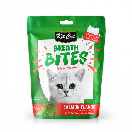 Kit Cat Treat Breath Bites Infused w/Mint Salmon 60g