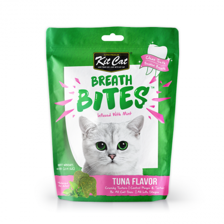 Kit Cat Treat Breath Bites Infused w/Mint Tuna 60g x3
