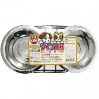 Marukan Pets Bowl Stainless Steel Double Feeder M