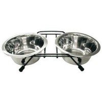 Marukan Pets Bowl Stainless Steel Double Feeder S