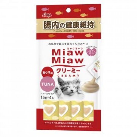 Aixia Miaw Miaw Creamy Tuna (Intestines Health) 15g x 4s (3 Packs)