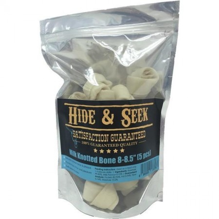 Hide & Seek Milk Knotted Bone (8-8.5) Dog Treat 5s