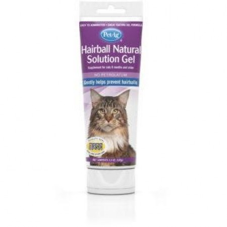 PetAg Hairball Natural Solution Gel Supplement Gently Helps Prevent Hairballs For Cats 100g